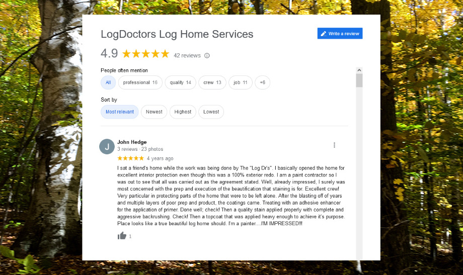 Log Doctors Log Home Services