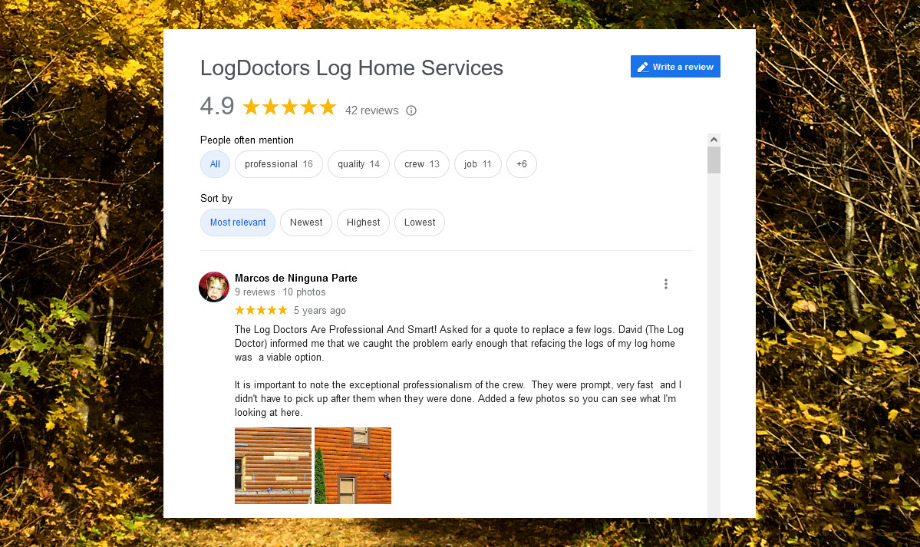 Log Doctors Log Home Services