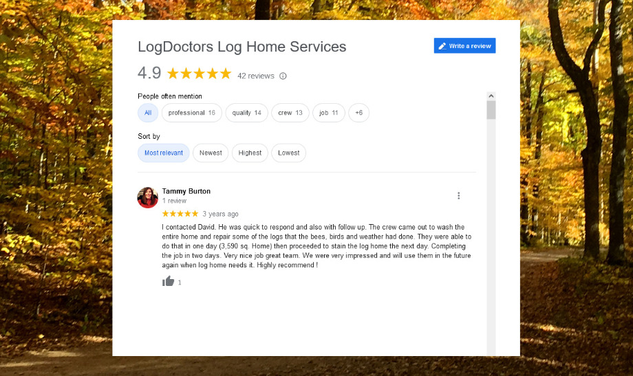 Log Doctors Log Home Services