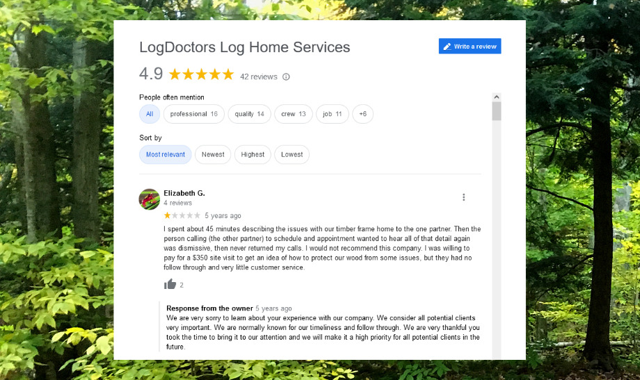 Log Doctors Log Home Services