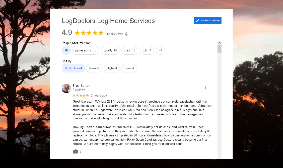 Log Doctors Log Home Services