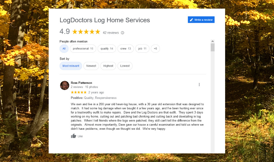 Log Doctors Log Home Services