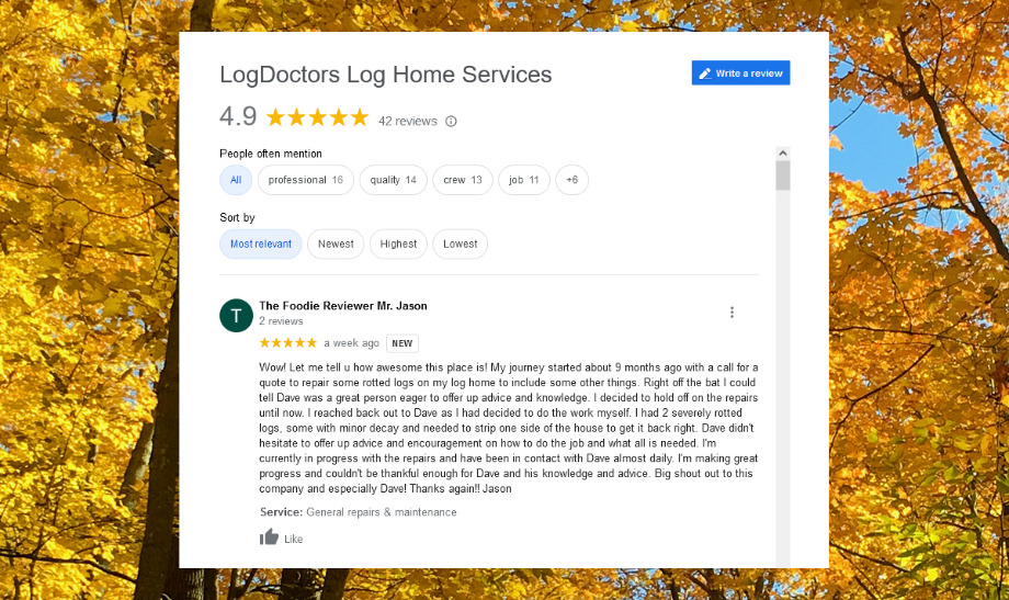 Log Doctors Log Home Services